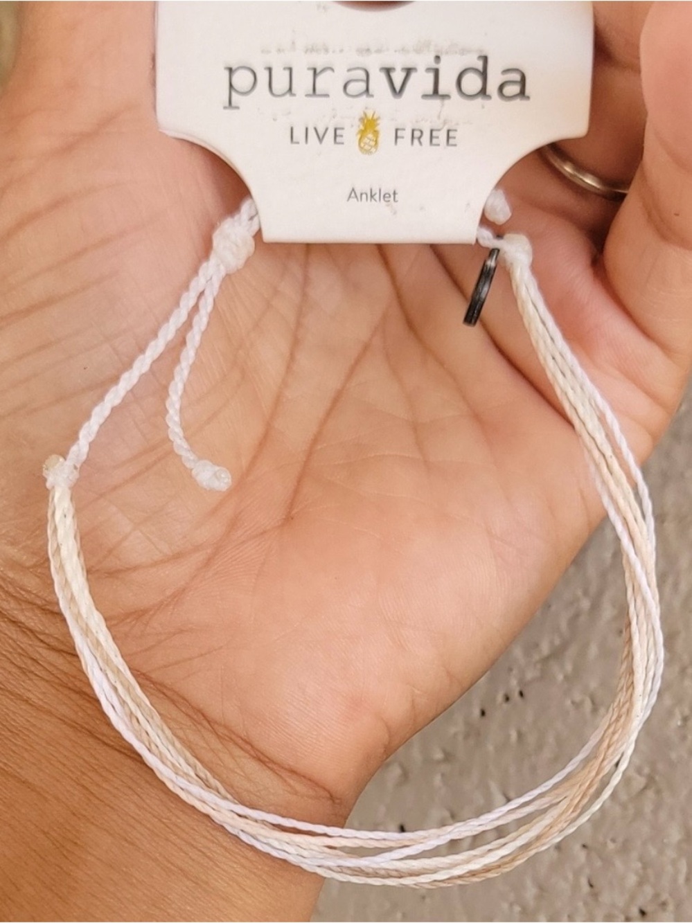 NWT Pura Vida White Sands anklet